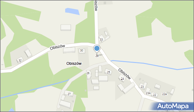 Obiszów, Obiszów, 29, mapa Obiszów