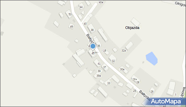 Objazda, Objazda, 49, mapa Objazda