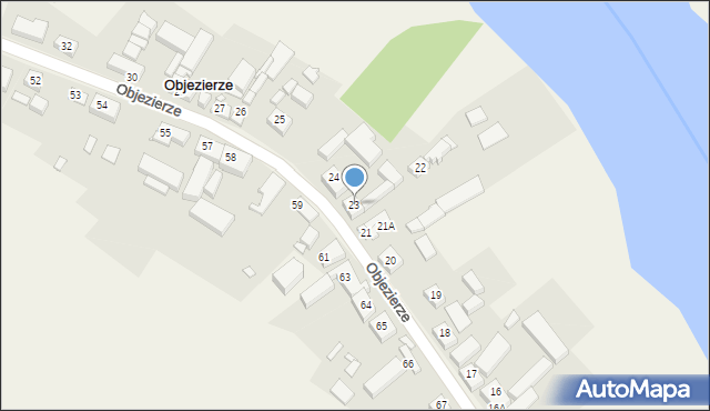 Objezierze, Objezierze, 23, mapa Objezierze