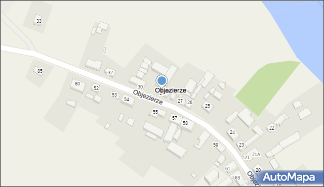 Objezierze, Objezierze, 29, mapa Objezierze