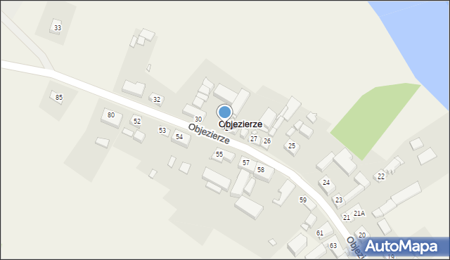 Objezierze, Objezierze, 29A, mapa Objezierze