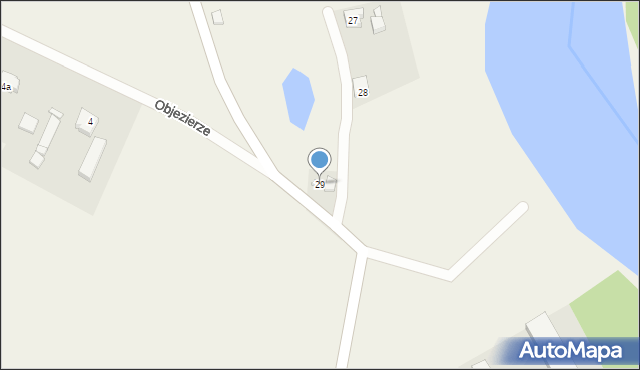 Objezierze, Objezierze, 29, mapa Objezierze