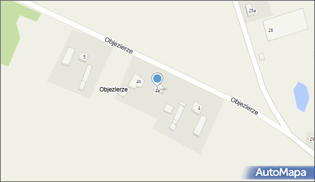 Objezierze, Objezierze, 4a, mapa Objezierze