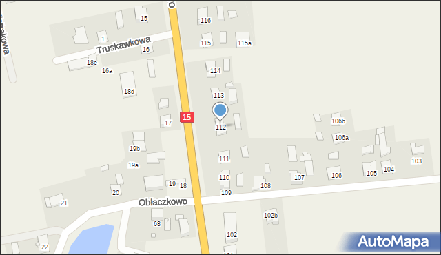 Obłaczkowo, Obłaczkowo, 112, mapa Obłaczkowo