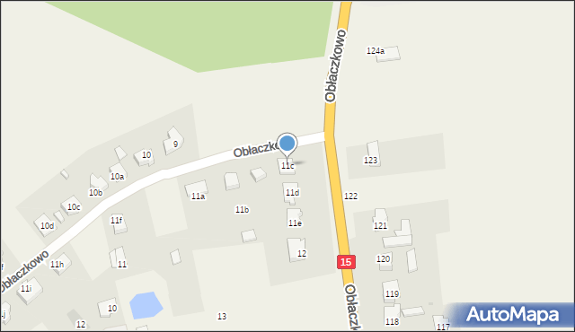 Obłaczkowo, Obłaczkowo, 11c, mapa Obłaczkowo
