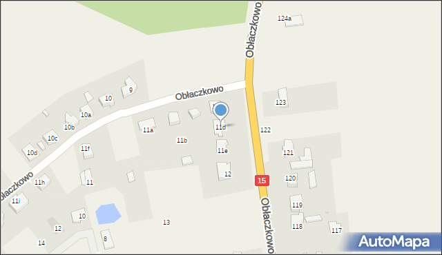 Obłaczkowo, Obłaczkowo, 11d, mapa Obłaczkowo