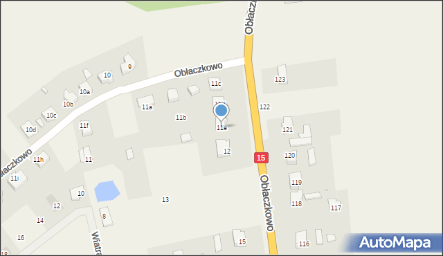 Obłaczkowo, Obłaczkowo, 11e, mapa Obłaczkowo