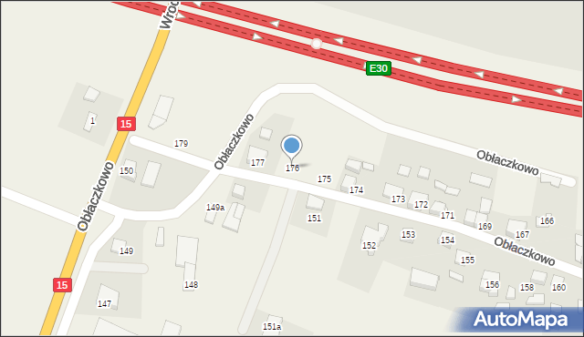 Obłaczkowo, Obłaczkowo, 176, mapa Obłaczkowo