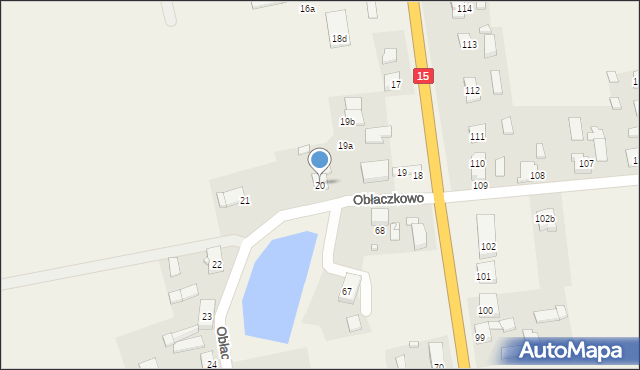 Obłaczkowo, Obłaczkowo, 20, mapa Obłaczkowo