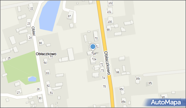 Obłaczkowo, Obłaczkowo, 71a, mapa Obłaczkowo
