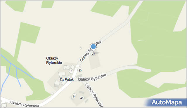 Obłazy Ryterskie, Obłazy Ryterskie, 14, mapa Obłazy Ryterskie