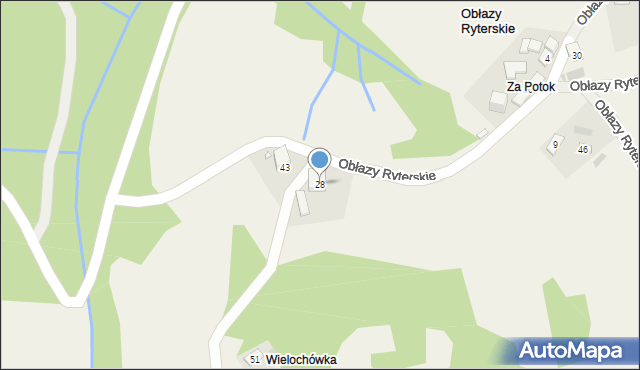 Obłazy Ryterskie, Obłazy Ryterskie, 28, mapa Obłazy Ryterskie