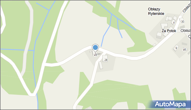 Obłazy Ryterskie, Obłazy Ryterskie, 43, mapa Obłazy Ryterskie
