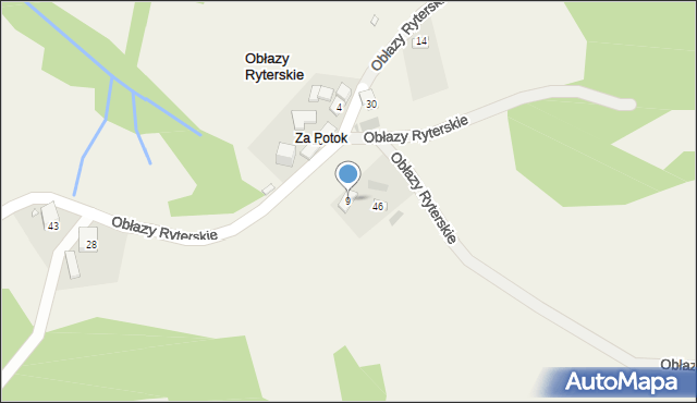 Obłazy Ryterskie, Obłazy Ryterskie, 9, mapa Obłazy Ryterskie