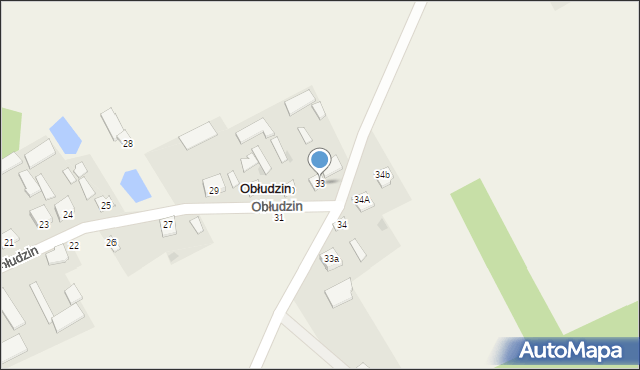 Obłudzin, Obłudzin, 33, mapa Obłudzin