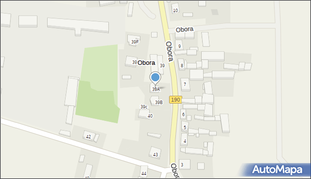 Obora, Obora, 39A, mapa Obora