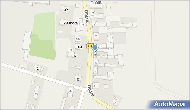 Obora, Obora, 6, mapa Obora