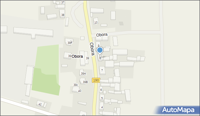 Obora, Obora, 8, mapa Obora