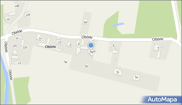 Obórki, Obórki, 7A, mapa Obórki