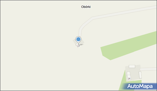 Obórki, Obórki, 13, mapa Obórki