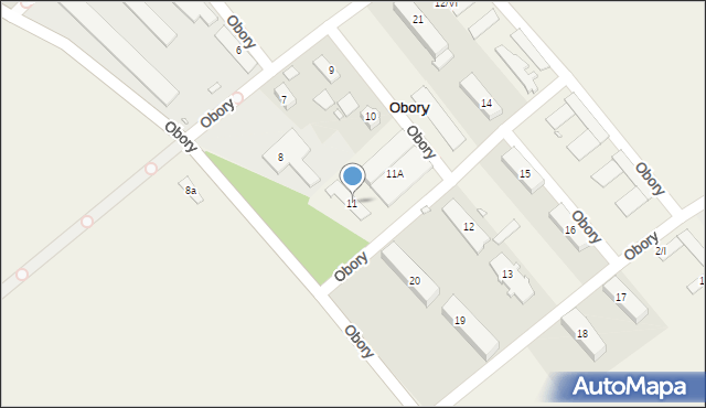 Obory, Obory, 11, mapa Obory