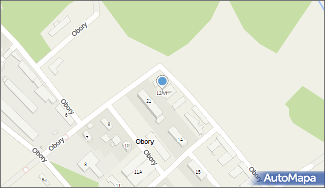 Obory, Obory, 12/VI, mapa Obory