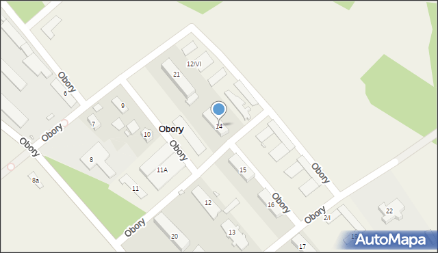 Obory, Obory, 14, mapa Obory