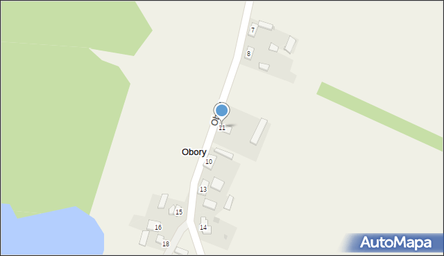 Obory, Obory, 11, mapa Obory