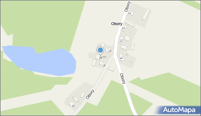 Obory, Obory, 16, mapa Obory