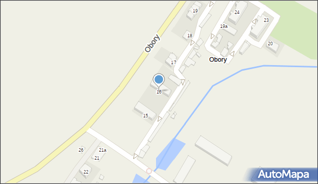 Obory, Obory, 16, mapa Obory