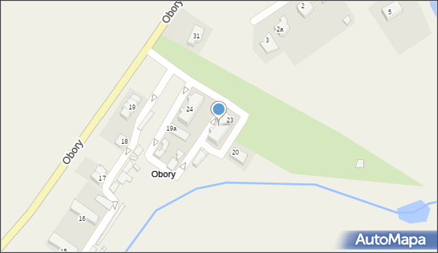 Obory, Obory, 23a, mapa Obory