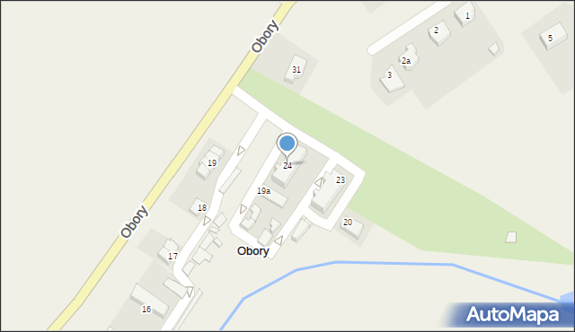 Obory, Obory, 24, mapa Obory