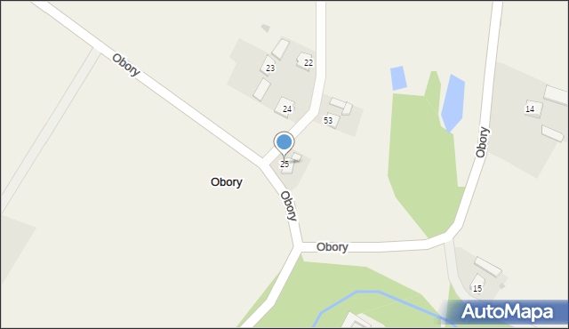 Obory, Obory, 25, mapa Obory