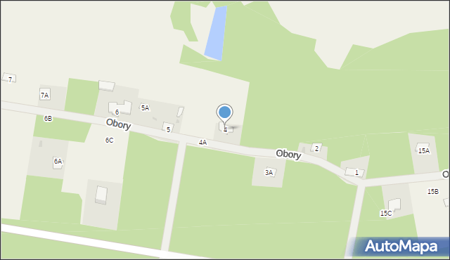 Obory, Obory, 4, mapa Obory