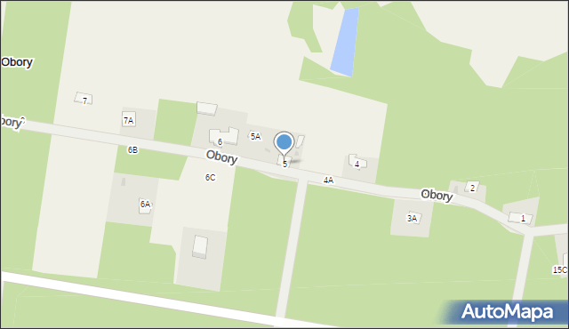 Obory, Obory, 5, mapa Obory