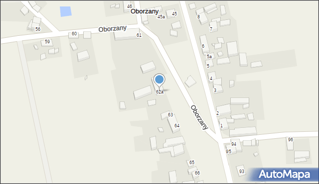 Oborzany, Oborzany, 62a, mapa Oborzany