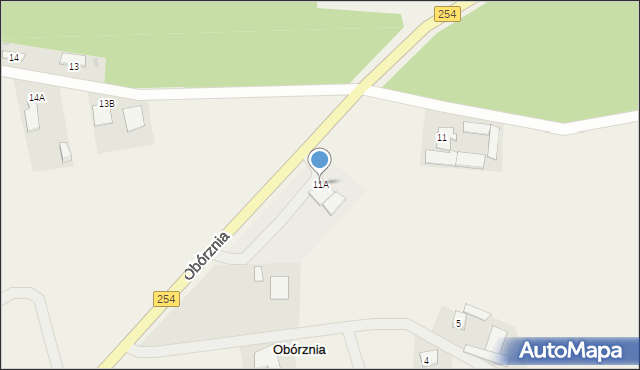 Obórznia, Obórznia, 11A, mapa Obórznia