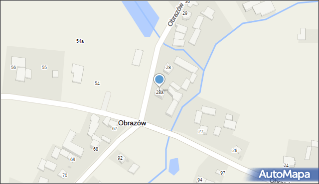 Obrazów, Obrazów, 28a, mapa Obrazów