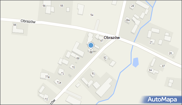 Obrazów, Obrazów, 68, mapa Obrazów