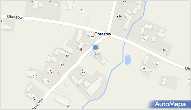 Obrazów, Obrazów, 92, mapa Obrazów