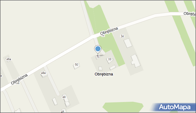 Obrębizna, Obrębizna, 51, mapa Obrębizna