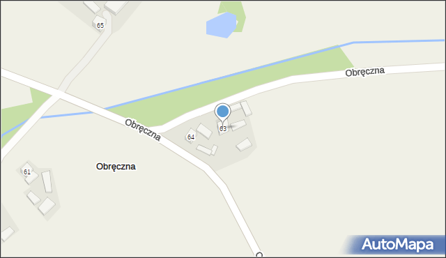 Obręczna, Obręczna, 63, mapa Obręczna