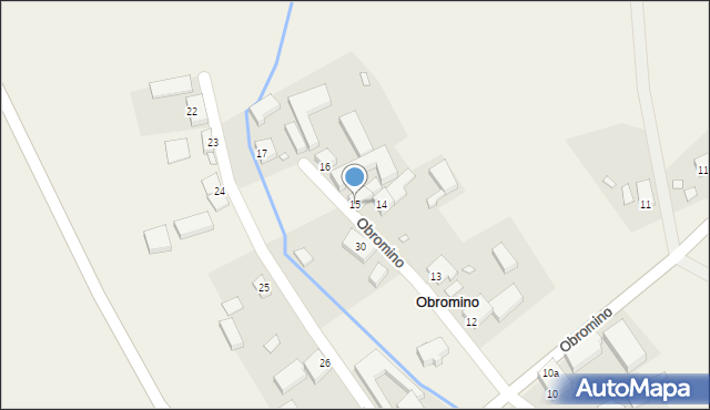 Obromino, Obromino, 15, mapa Obromino