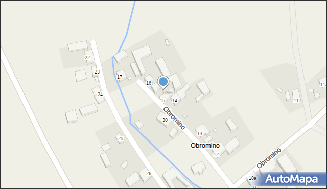 Obromino, Obromino, 15A, mapa Obromino