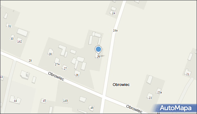 Obrowiec, Obrowiec, 25, mapa Obrowiec