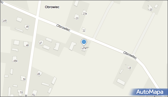 Obrowiec, Obrowiec, 47A, mapa Obrowiec