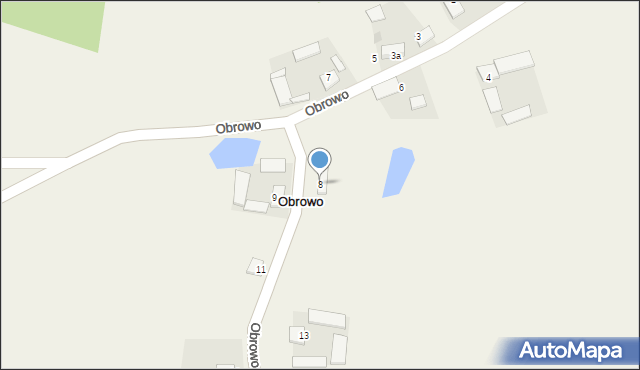 Obrowo, Obrowo, 8, mapa Obrowo