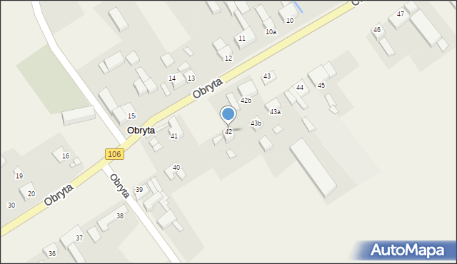 Obryta, Obryta, 42, mapa Obryta