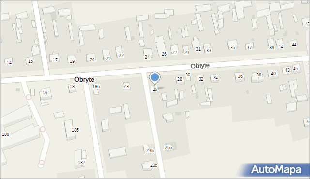 Obryte, Obryte, 25, mapa Obryte