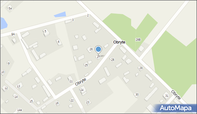 Obryte, Obryte, 27, mapa Obryte